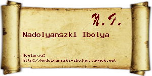 Nadolyanszki Ibolya névjegykártya